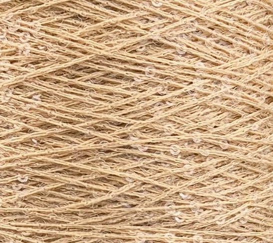 Torciatura di Domaso Art. Spangle Colours 4.5 – Garn mit Pailletten col. Beige 306